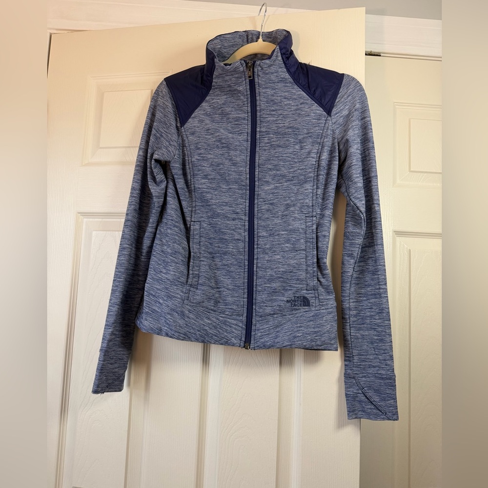 The North Face Women's Heathered Blue Running Jacket, XS